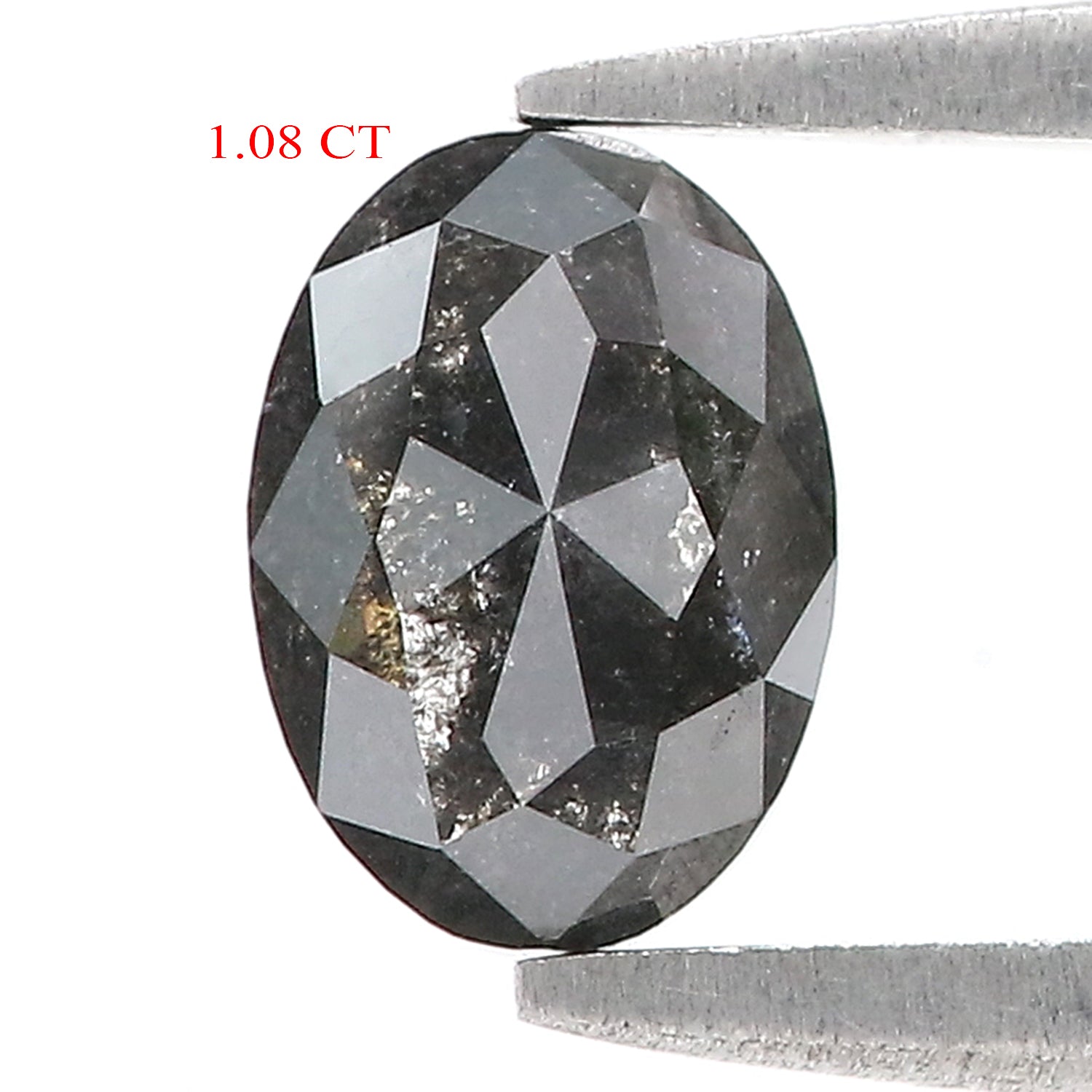 1.08 Ct Natural Loose Oval Shape Diamond Salt And Pepper Oval Cut Diamond 7.25 MM Natural Loose Diamond Oval Shape Rose Cut Diamond LQ1933