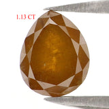 Natural Loose Pear Diamond, Brown Color Pear Cut Diamond, Natural Loose Diamond, Pear Rose Cut Diamond, 1.13 CT Pear Shape Diamond L2861
