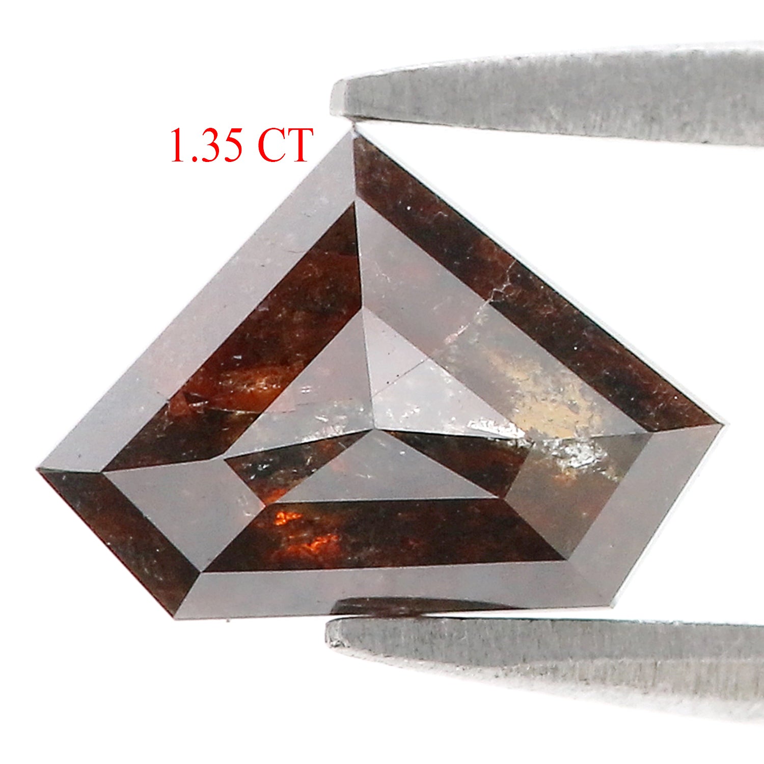 1.35 CT Natural Loose Shield Shape Diamond Brown Color Shield Cut Diamond 6.55 MM Natural Loose Brown Color Shield Rose Cut Diamond LQ9419