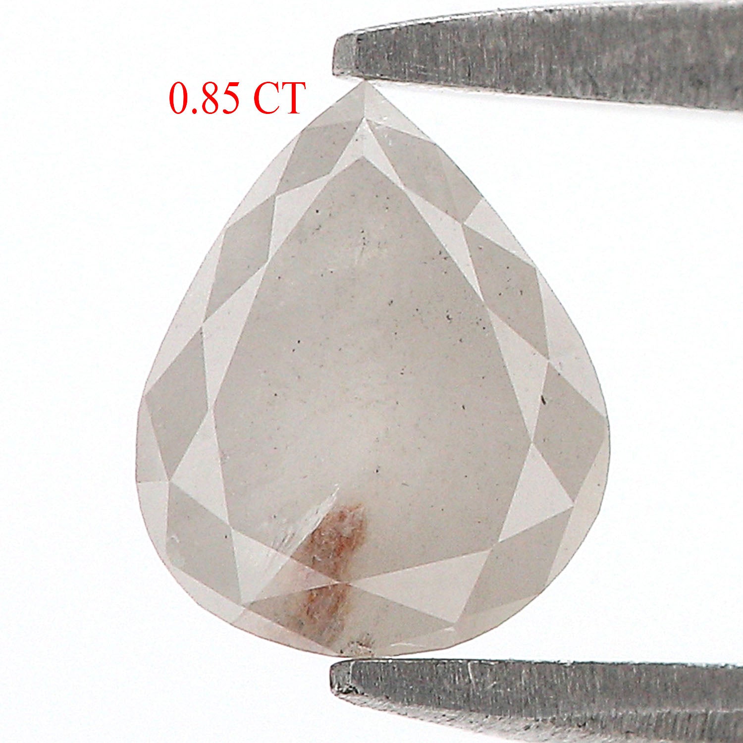 0.85 CT Natural Loose Pear Shape Diamond White Color Pear Cut Diamond 6.50 MM Natural Loose Grey Color Diamond Pear Rose Cut Diamond LQ8978