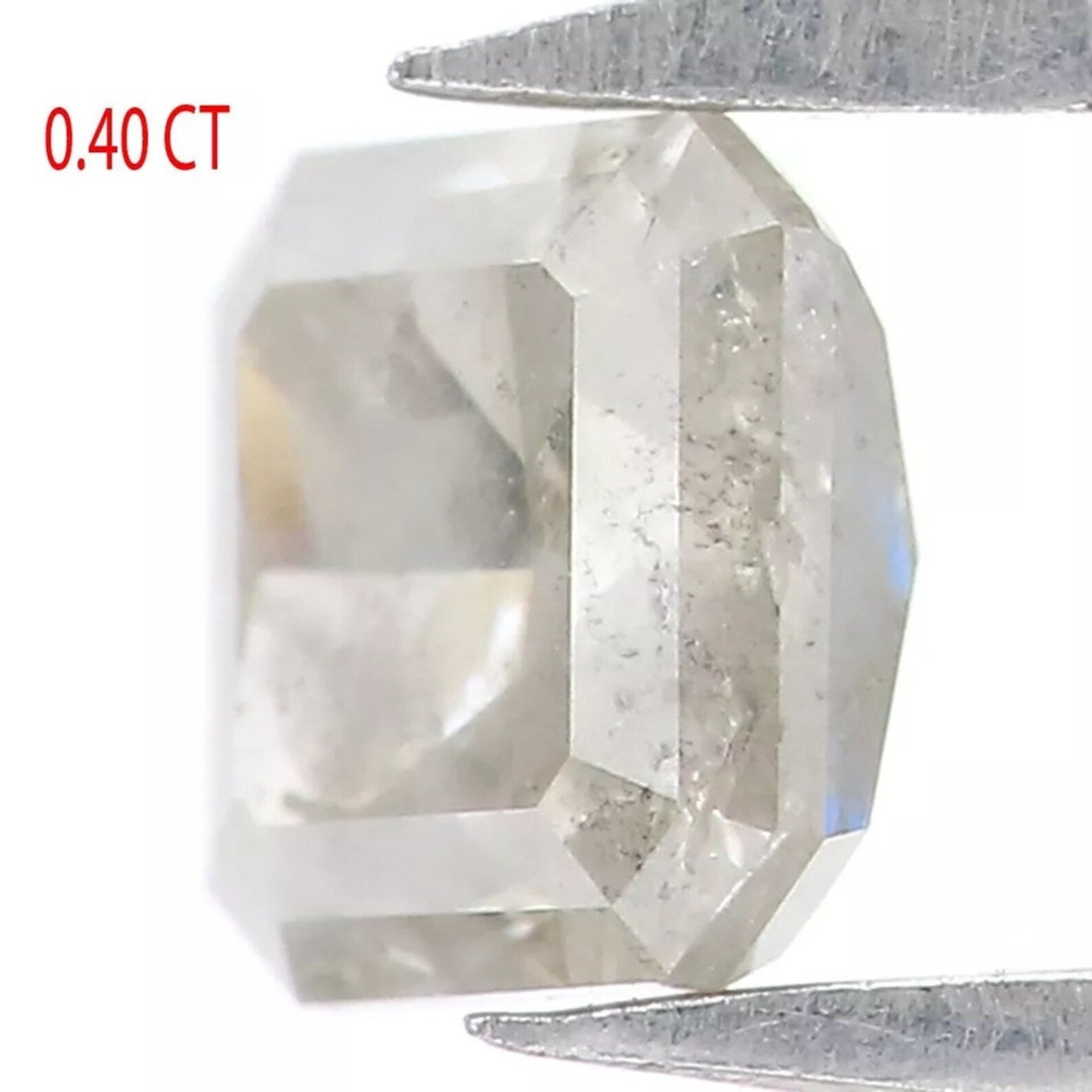 0.40 Ct Natural Loose Radiant Shape Diamond Salt And Pepper Radiant Diamond 4.10 MM Natural Grey Color Radiant Brilliant Cut Diamond NQ7640
