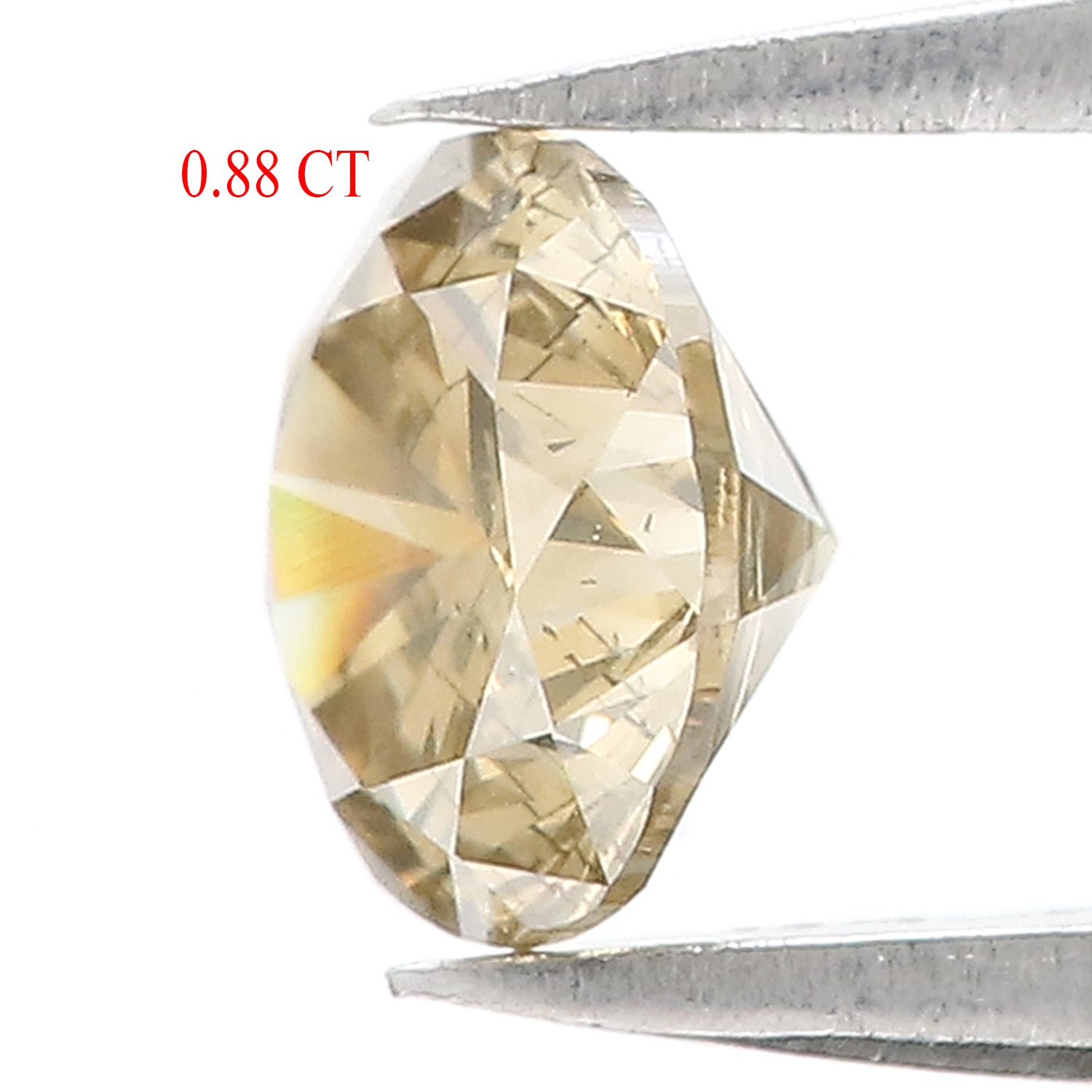 0.88 Ct Natural Loose Round Brilliant Cut Diamond Yellow Color Round Diamond 6.00 MM Natural Diamond Yellow Color Round Shape Diamond QL3061