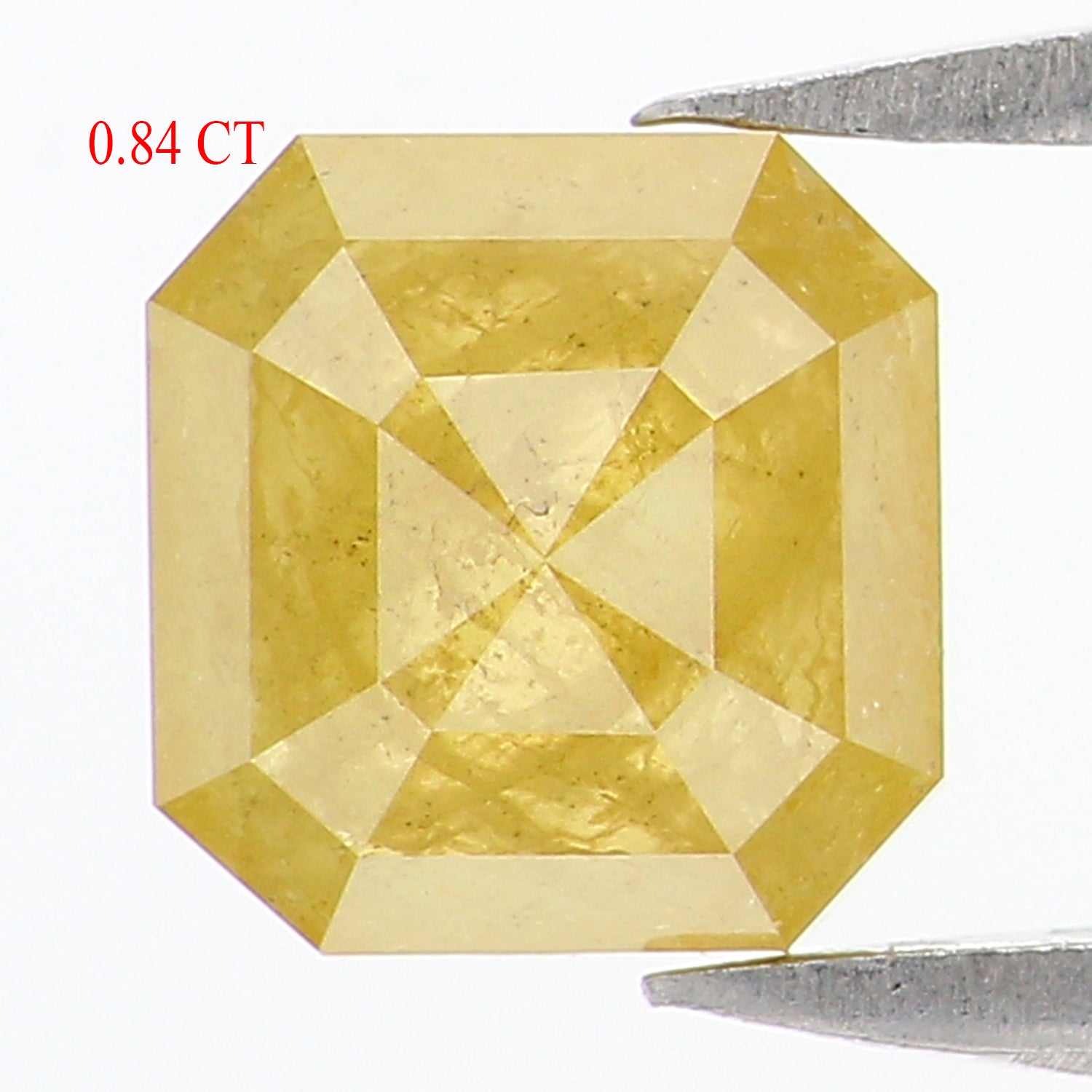 Natural Loose Emerald Diamond, Yellow Color Emerald Diamond, Natural Loose Diamond, Emerald Cut Diamond 0.84 CT Emerald Shape Diamond KR1878