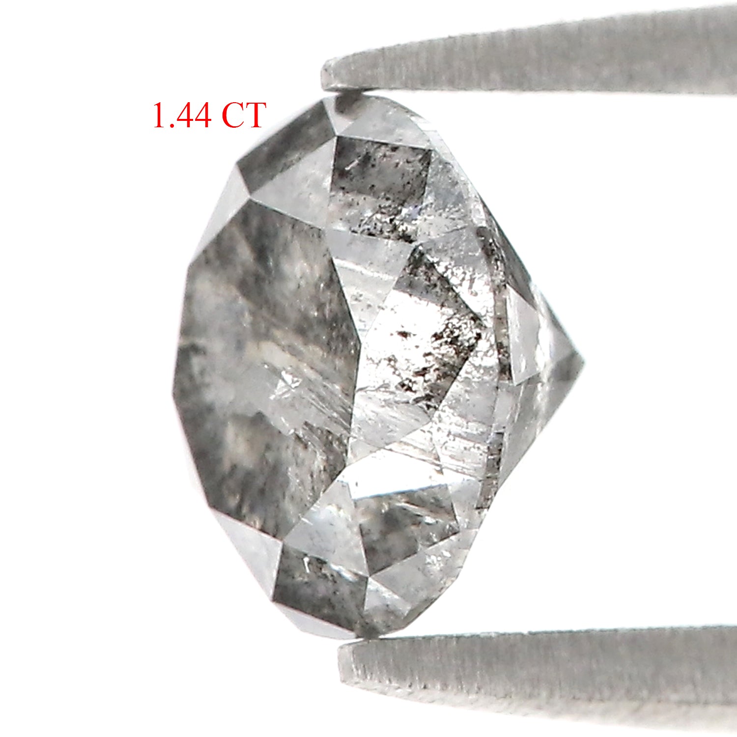 1.44 Ct Natural Loose Round Shape Diamond Salt And Pepper Round Cut Diamond 6.90 MM Natural Loose Diamond Round Brilliant Cut Diamond LQ9352