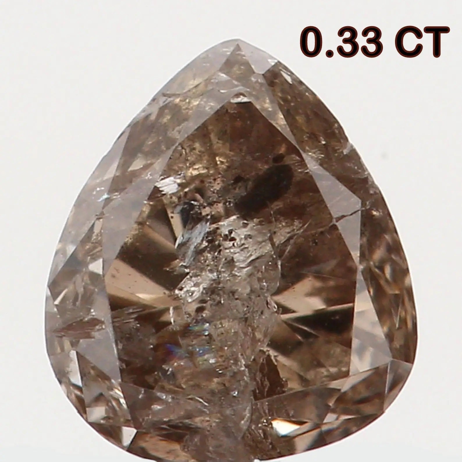 0.33 Ct Natural Loose Diamond Heart Fancy Greyish White Color I1 Clarity 4.40 MM N7451