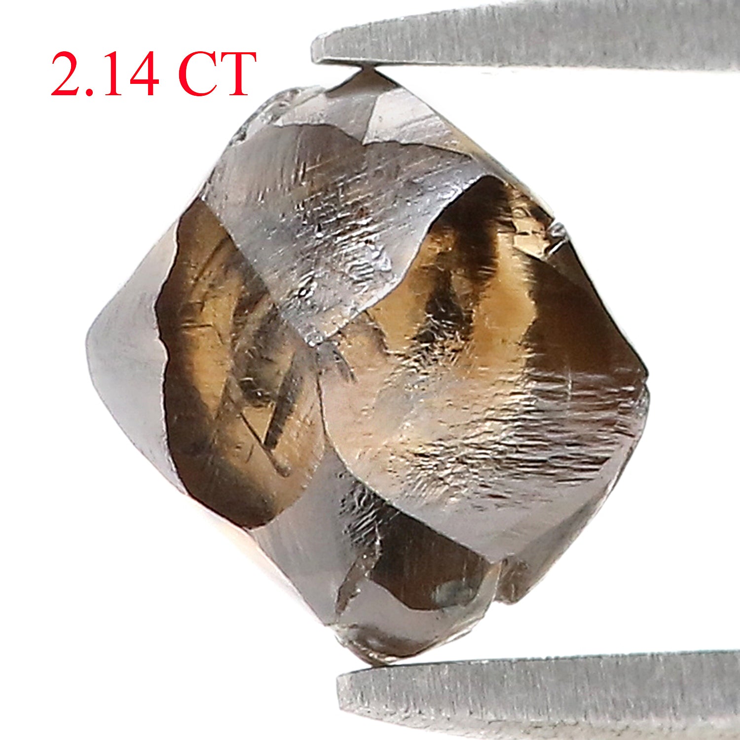 2.14 CT Natural Loose Rough Shape Diamond Brown Color Rough Cut Diamond 6.80 MM Natural Brown Diamond Rough Irregular Cut Diamond KR1329