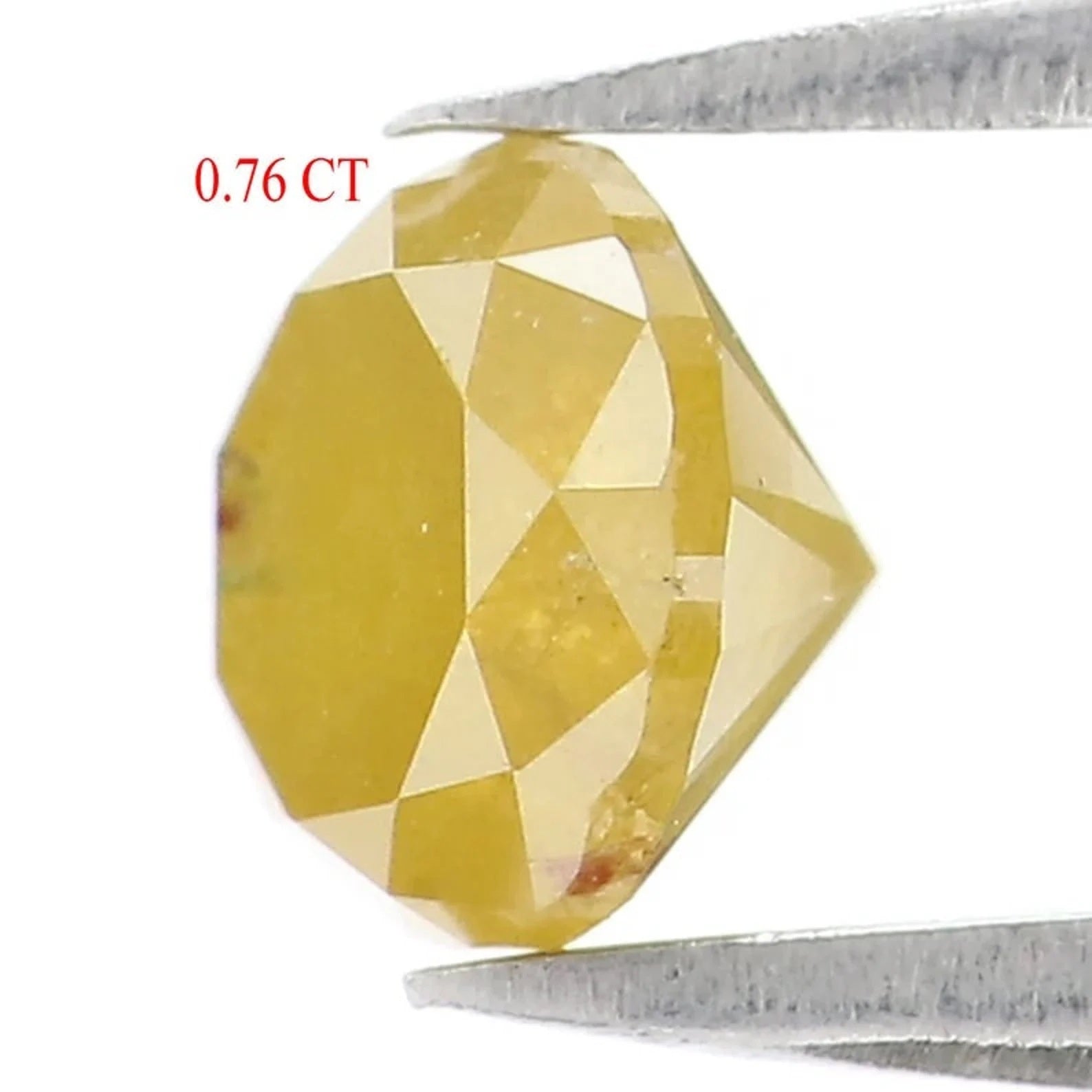 0.76 CT Natural Loose Round Shape Diamond Yellow Color Round Diamond 5.20 MM Natural Diamond Yellow Color Round Brilliant Cut Diamond NQ216