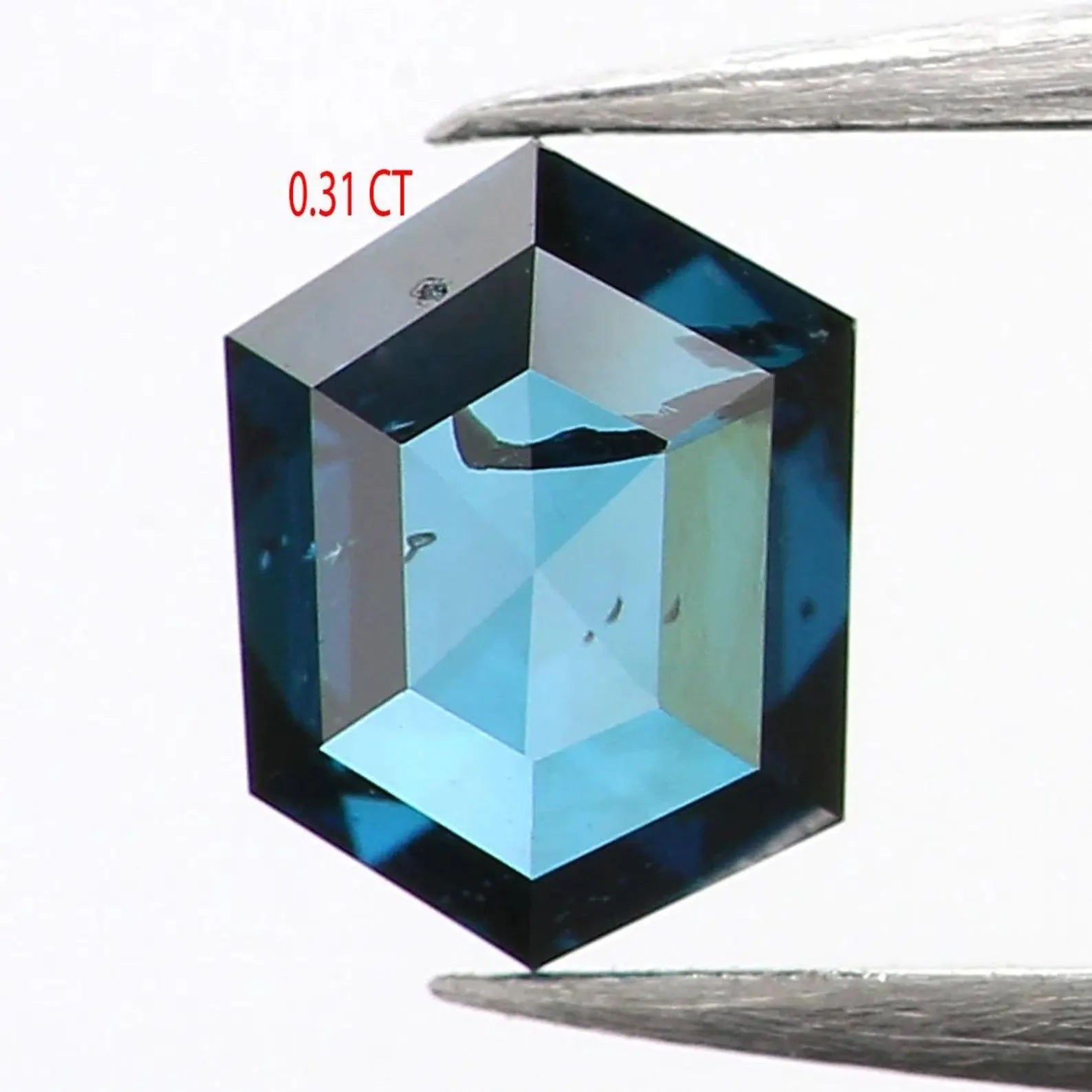 0.31 CT Natural Loose Hexagon Shape Diamond Blue Color Hexagon Cut Diamond 4.50 MM Natural Loose Blue Color Hexagon Rose Cut Diamond NQ1240