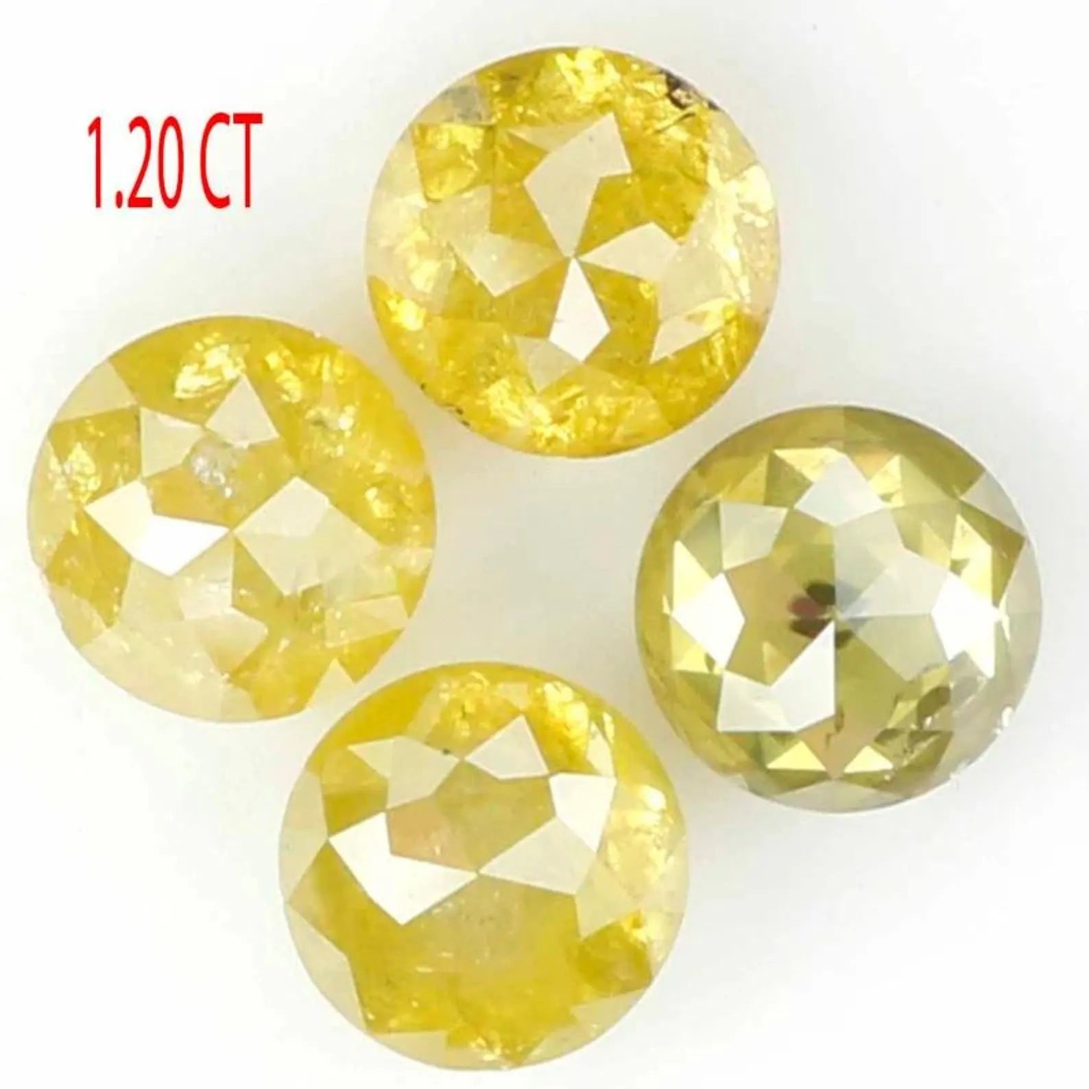 1.20 CT Natural Loose Round Shape Diamond Yellow Color Round Cut Diamond 3.90 MM Natural Diamond Yellow Color Round Rose Cut Diamond NQ719