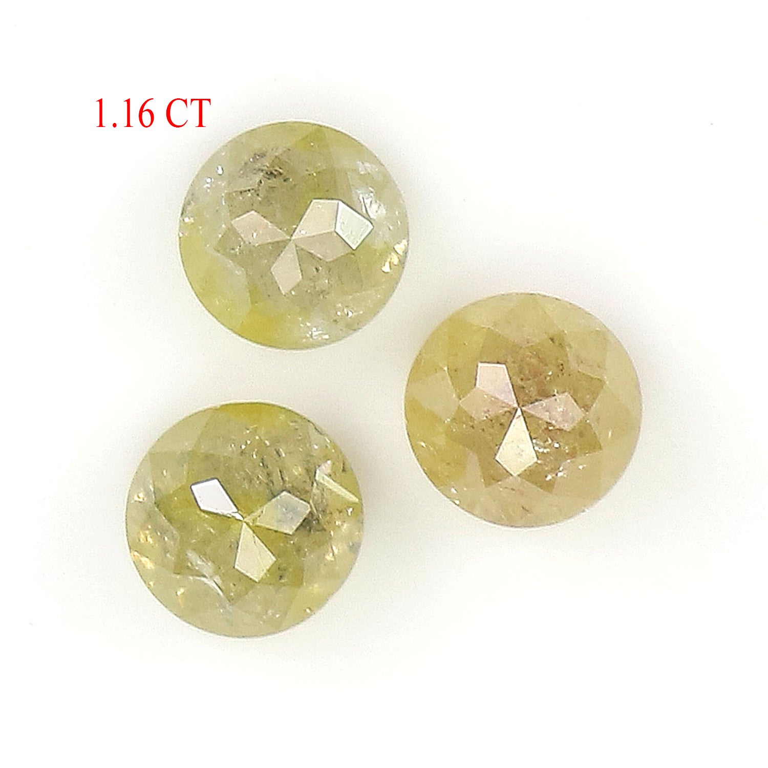 1.16 CT Natural Loose Round Rose Cut Diamond Yellow Color Round Shape Diamond 4.00 MM Natural Yellow Color Round Rose Cut Diamond KQ121