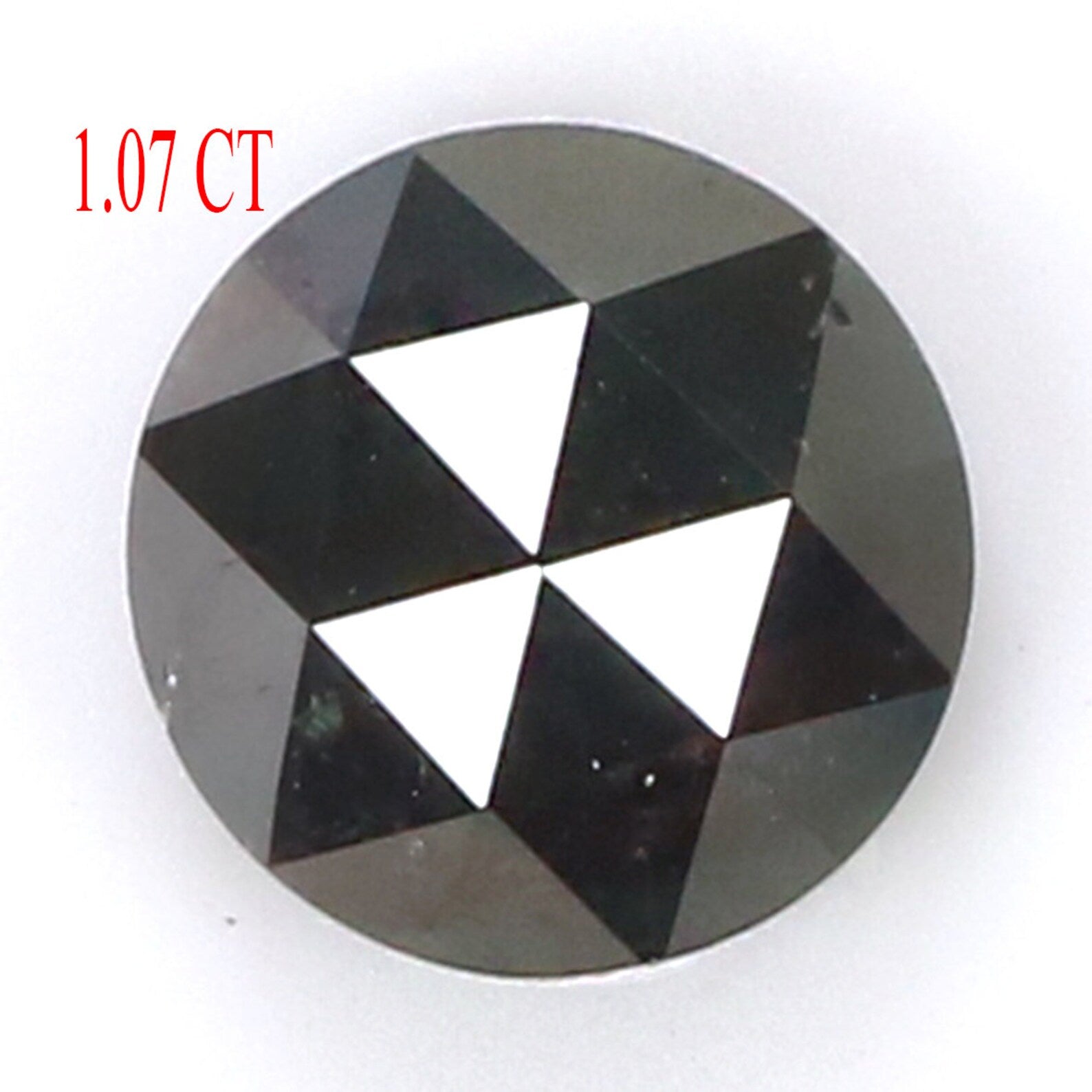 1.07 Ct Natural Loose Round Rose Cut Diamond Blackish Green Color Diamond 6.45 MM Natural Loose Diamond Green Color Round Cut Diamond N7772