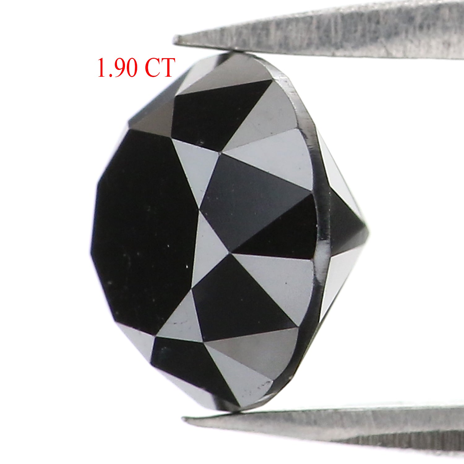 1.90 Ct Natural Loose Round Diamond Black Color Round Diamond 7.25 MM Natural Loose Diamond Black Color Round Brilliant Cut Diamond LC11