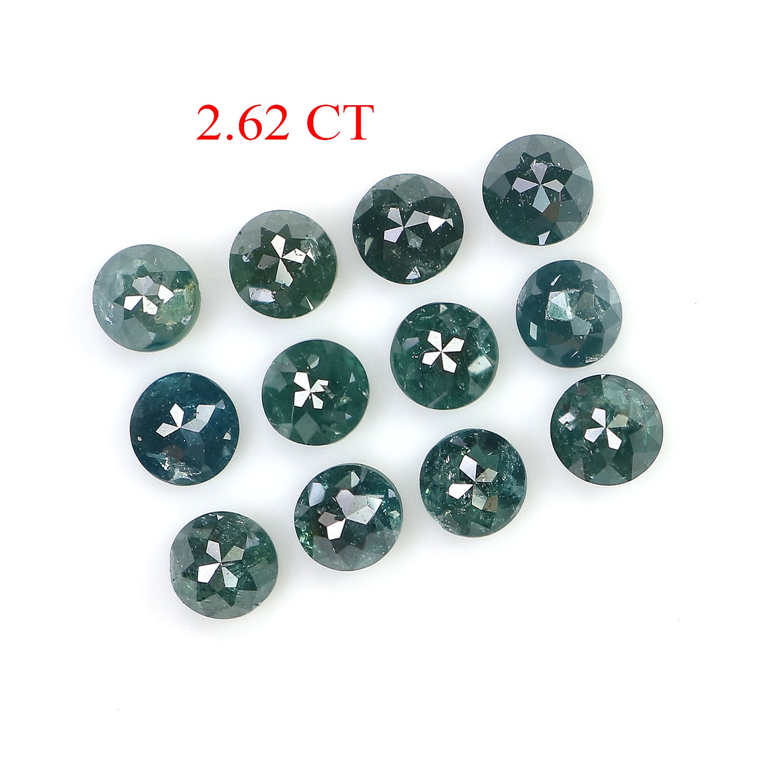 2.62 CT Natural Loose Round Rose Cut Diamond Blue Color Round Shape Diamond 3.30 MM Natural Loose Blue Color Round Rose Cut Diamond LQ5057