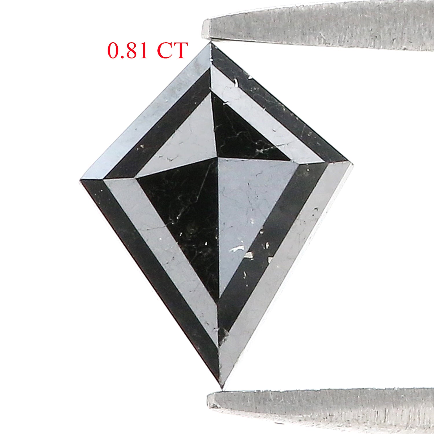 0.81 CT Natural Loose Kite Shape Diamond Black Color Kite Cut Diamond 8.55 MM Natural Loose Black Color Diamond Kite Rose Cut Diamond N2603
