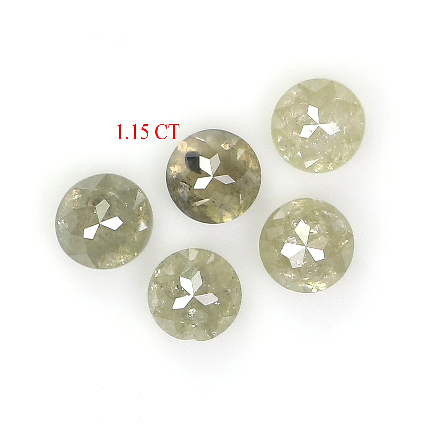 1.15 CT Natural Loose Round Rose Cut Diamond Grey Color Round Shape Diamond 3.50 MM Natural Loose Grey Color Round Rose Cut Diamond KQ1293