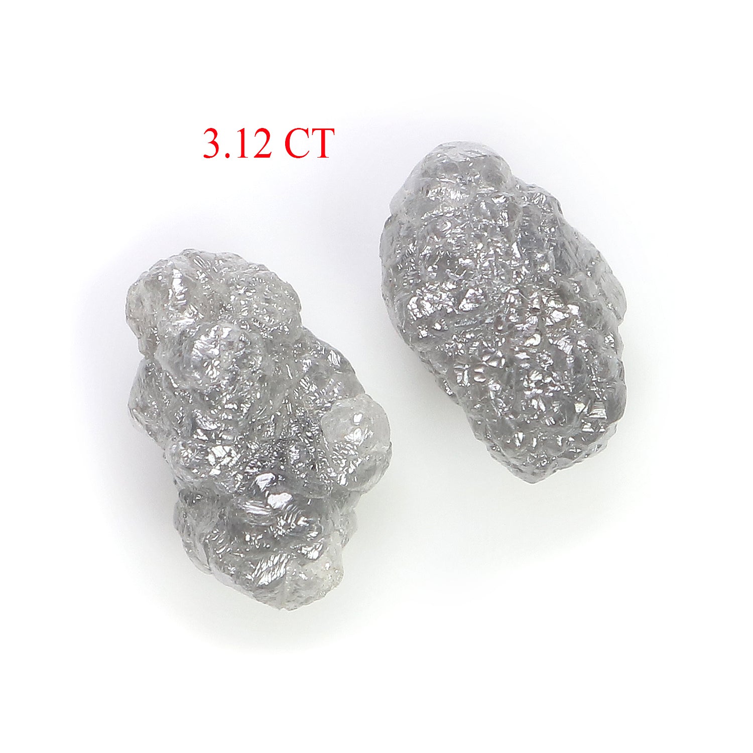 3.12 CT Natural Loose Rough Shape Diamond Grey Color Rough Uncut Diamond 8.80 MM Natural Grey Diamond Rough Irregular Cut Diamond LQ3380