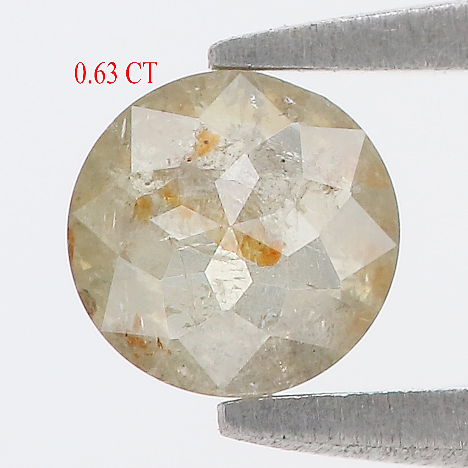 0.63 CT Natural Loose Round Rose Cut Diamond Brown Color Round Shape Diamond 5.15 MM Natural Loose Grey Color Round Rose Cut Diamond LQ2194