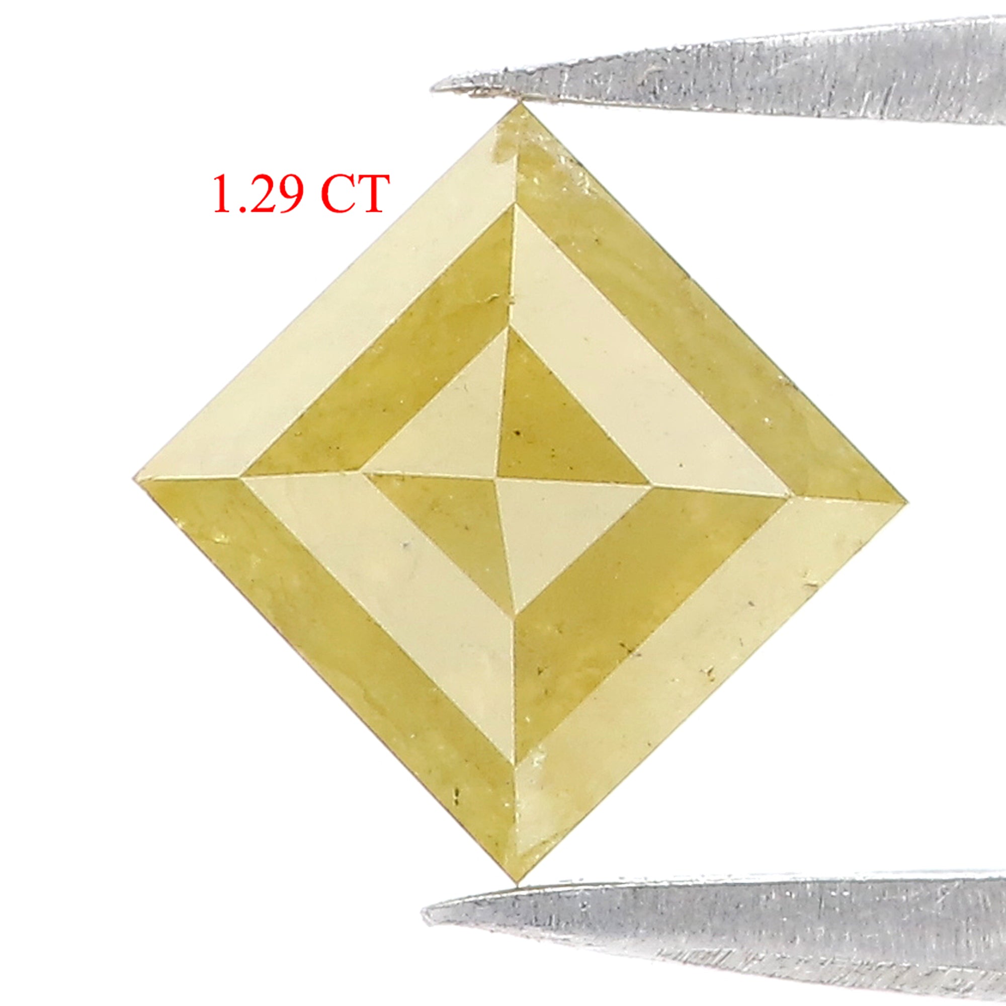 1.29 Ct Natural Loose Kite Shape Diamond Yellow Color Kite Shape Diamond 8.45 MM Natural Loose Diamond Yellow Kite Rose Cut Diamond QK2235