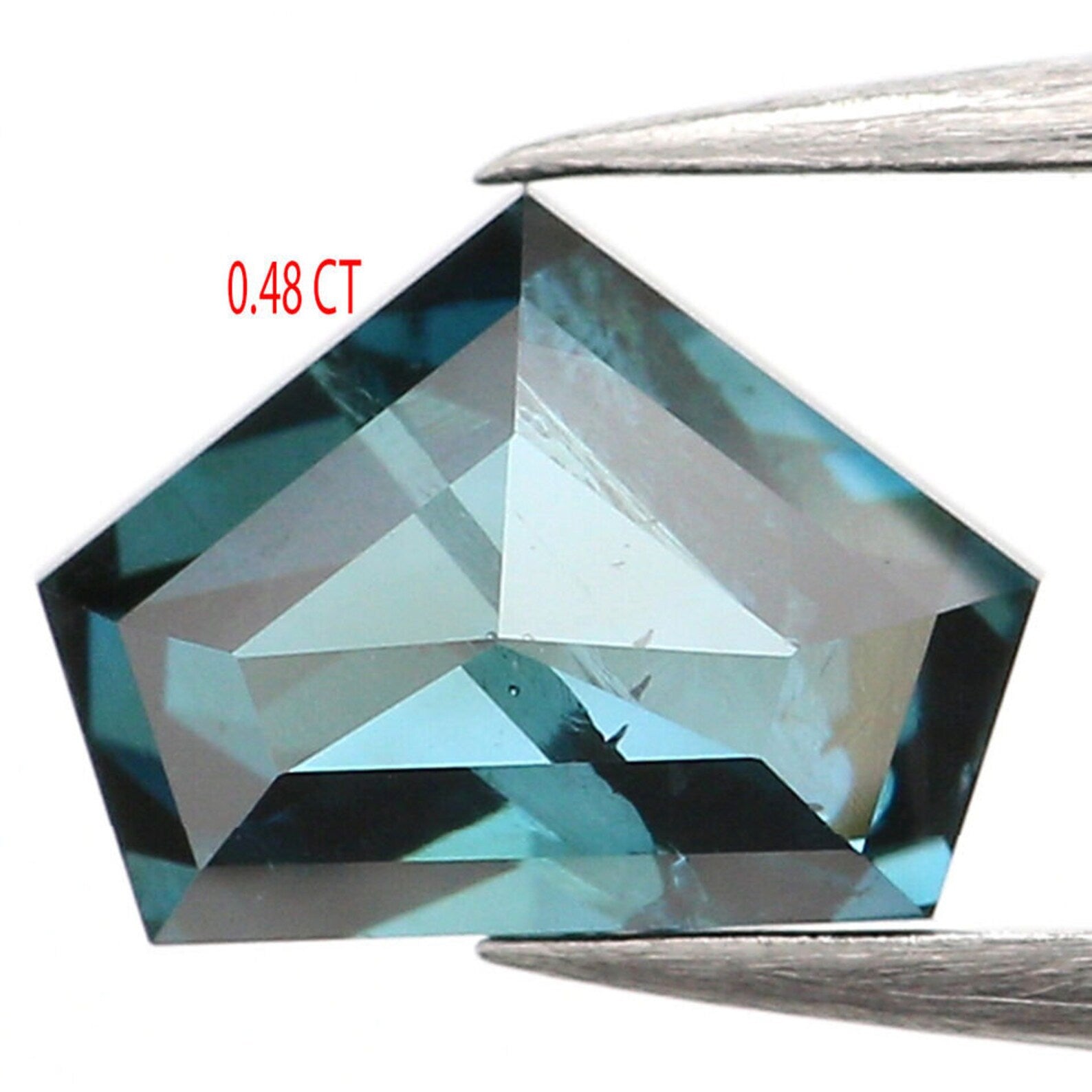 0.48 CT Natural Loose Shield Shape Diamond Blue Color Shield Shape Diamond 4.30 MM Natural Loose Diamond Shield Rose Cut Diamond NQ1386