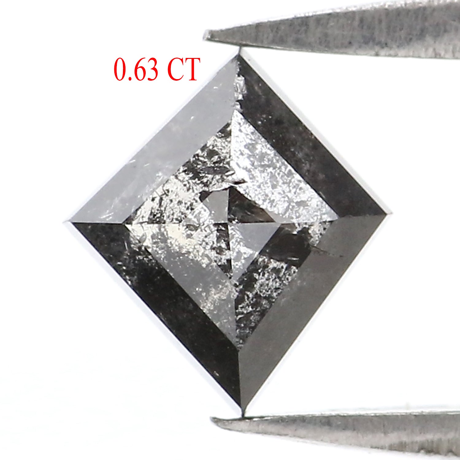 0.63 CT Natural Loose Kite Shape Diamond Salt And Pepper Kite Shape Diamond 6.90 MM Natural Black Grey Color Kite Rose Cut Diamond LQ2931