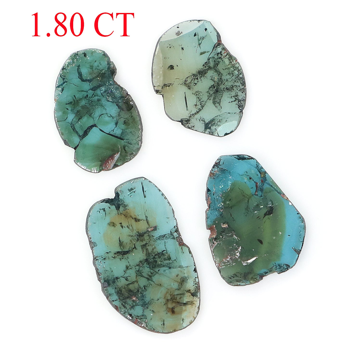 1.80 CT Natural Loose Slice Shape Diamond Blue Color Slice Cut Diamond 9.70 MM Natural Loose Blue Diamond Slice Irregular Cut Diamond LQ716