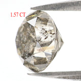 Natural Loose Round Diamond, Salt And Pepper Round Diamond, Natural Loose Diamond, Round Brilliant Cut Diamond, 1.57 CT Round Shape KDL8546