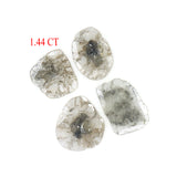 Natural Loose Slice Diamond, Salt And Pepper Slice Diamond, Natural Loose Diamond, Slice Rose Cut ,Irregular Cut, 1.44 CT Slice Shape L6106