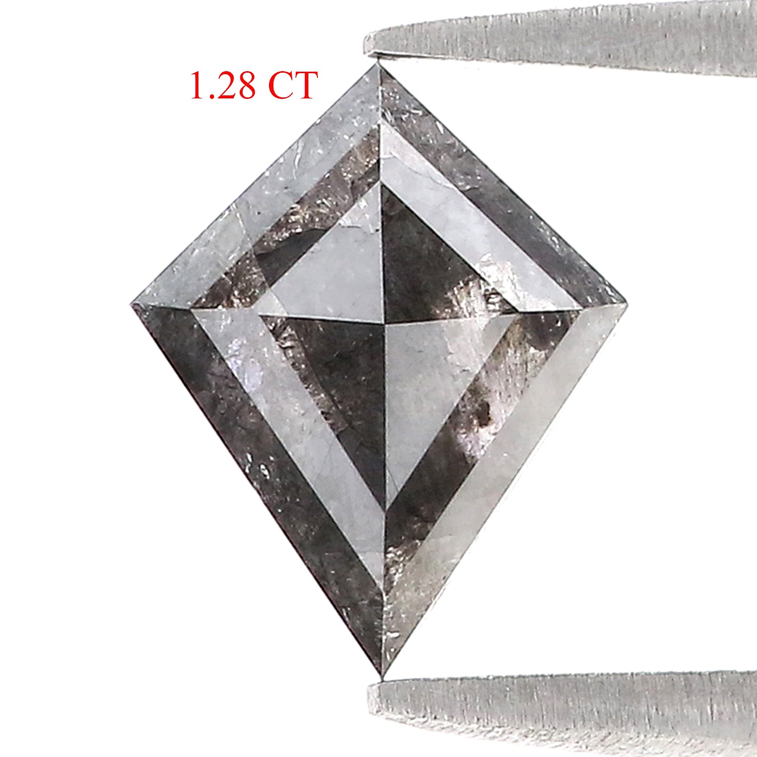 1.28 CT Natural Loose Kite Shape Diamond Salt And Pepper Kite Diamond 9.90 MM Natural Black Grey Color Diamond Kite Rose Cut Diamond L3398