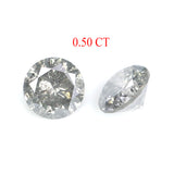 Natural Loose Round Diamond, Salt And Pepper Round Diamond, Natural Loose Diamond, Round Brilliant Cut Diamond, 0.50 CT Round Shape L2806