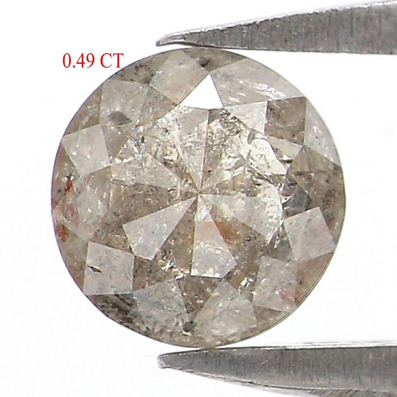 0.49 CT Natural Loose Rose Cut Diamond Grey Color Round Shape Diamond 4.90 MM Natural Loose Diamond Grey Round Rose Cut Shape Diamond NQ429