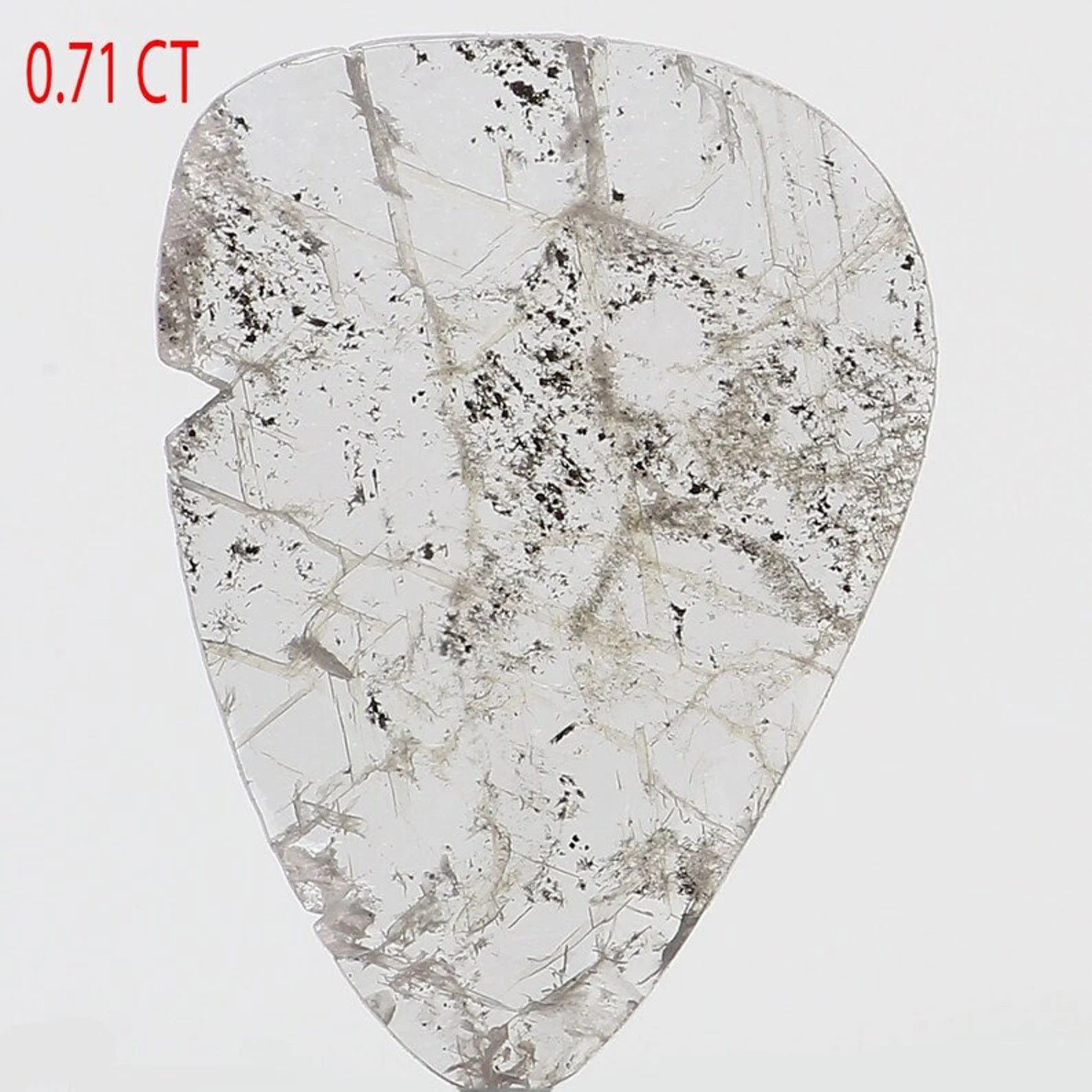 0.71 CT Natural Loose Slice Shape Diamond Grey Color Slice Cut Diamond 9.50 MM Natural Loose Diamond Irregular Slice Cut Diamond NQ1280