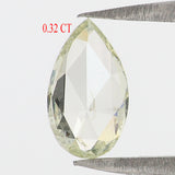 GIA Certified Natural Loose Pear Modified Brilliant Cut Diamond, Fancy Light Green-Yellow Color Diamond, Pear Shape Diamond 0.32 CT L4429