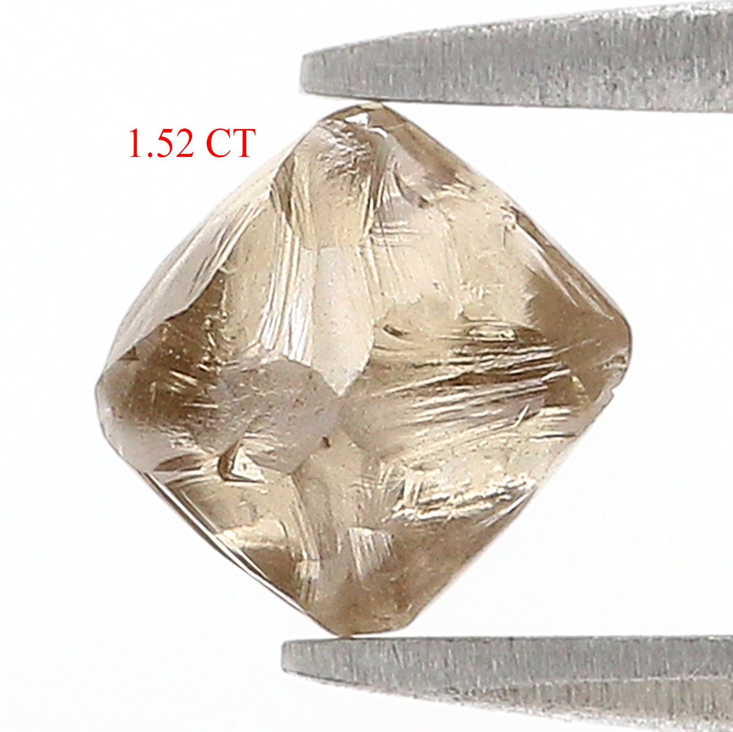 1.52 CT Natural Loose Rough Shape Diamond Brown Color Irregular Cut Diamond 6.70 MM Natural Loose Brown Color Rough UnCut Diamond L3533