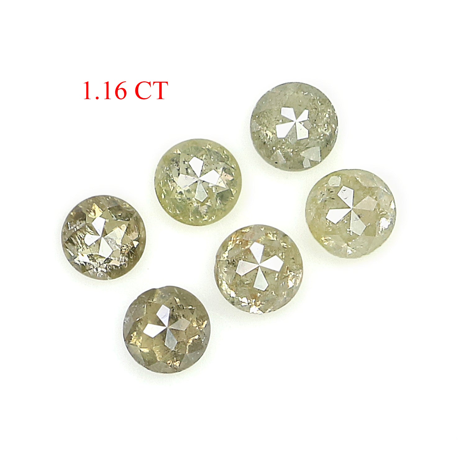 1.16 CT Natural Loose Round Rose Cut Diamond Grey Color Round Shape Diamond 3.10 MM Natural Loose Grey Color Round Rose Cut Diamond KQ204