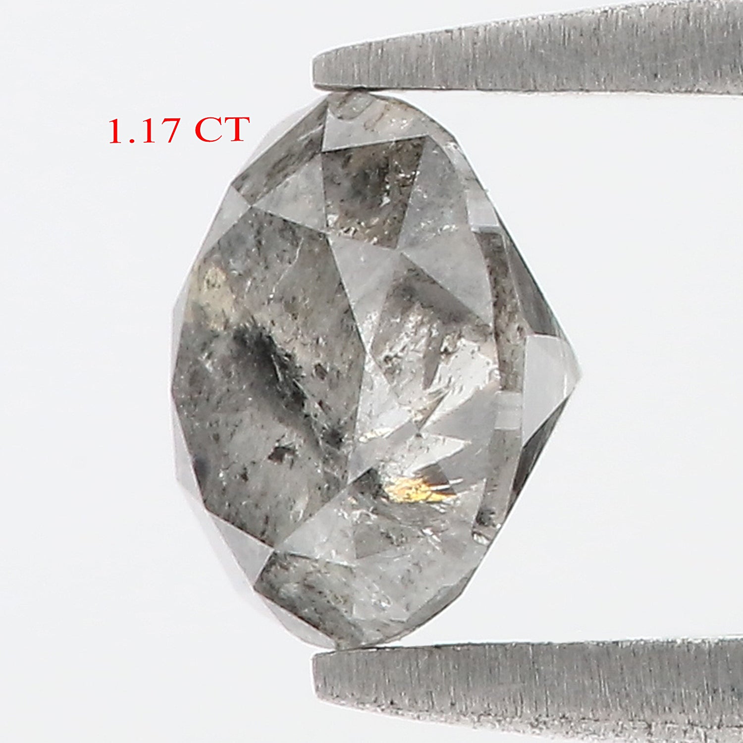 1.17 CT Natural Loose Round Shape Diamond Salt And Pepper Round Cut Diamond 6.40 MM Natural Loose Diamond Round Brilliant Cut Diamond LQ1209