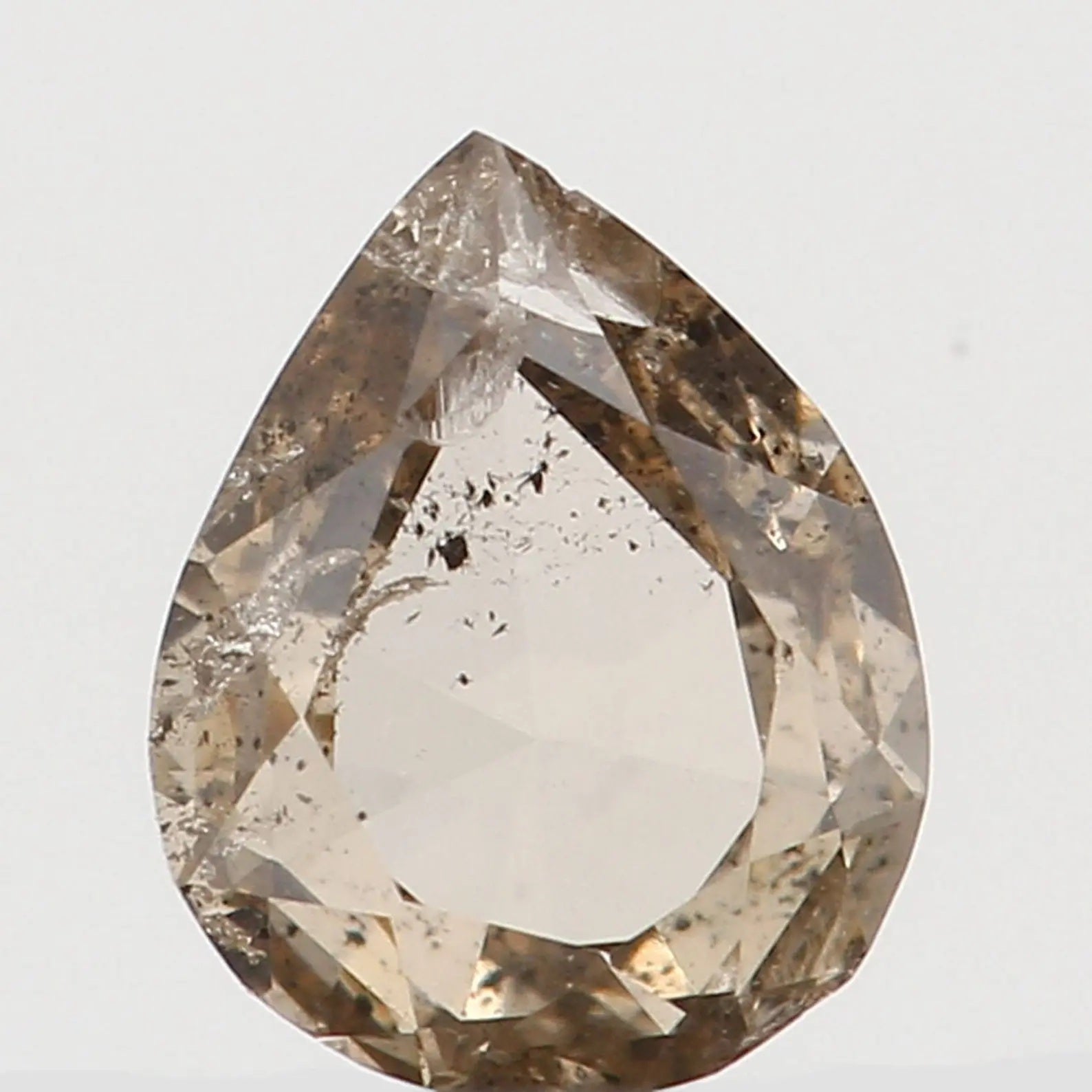 0.16 Ct Natural Loose Pear Shape Diamond Brown Color Pear Cut Diamond 4.00 MM Natural Loose Diamond Brown Pear Shape Rose Cut Diamond N7134