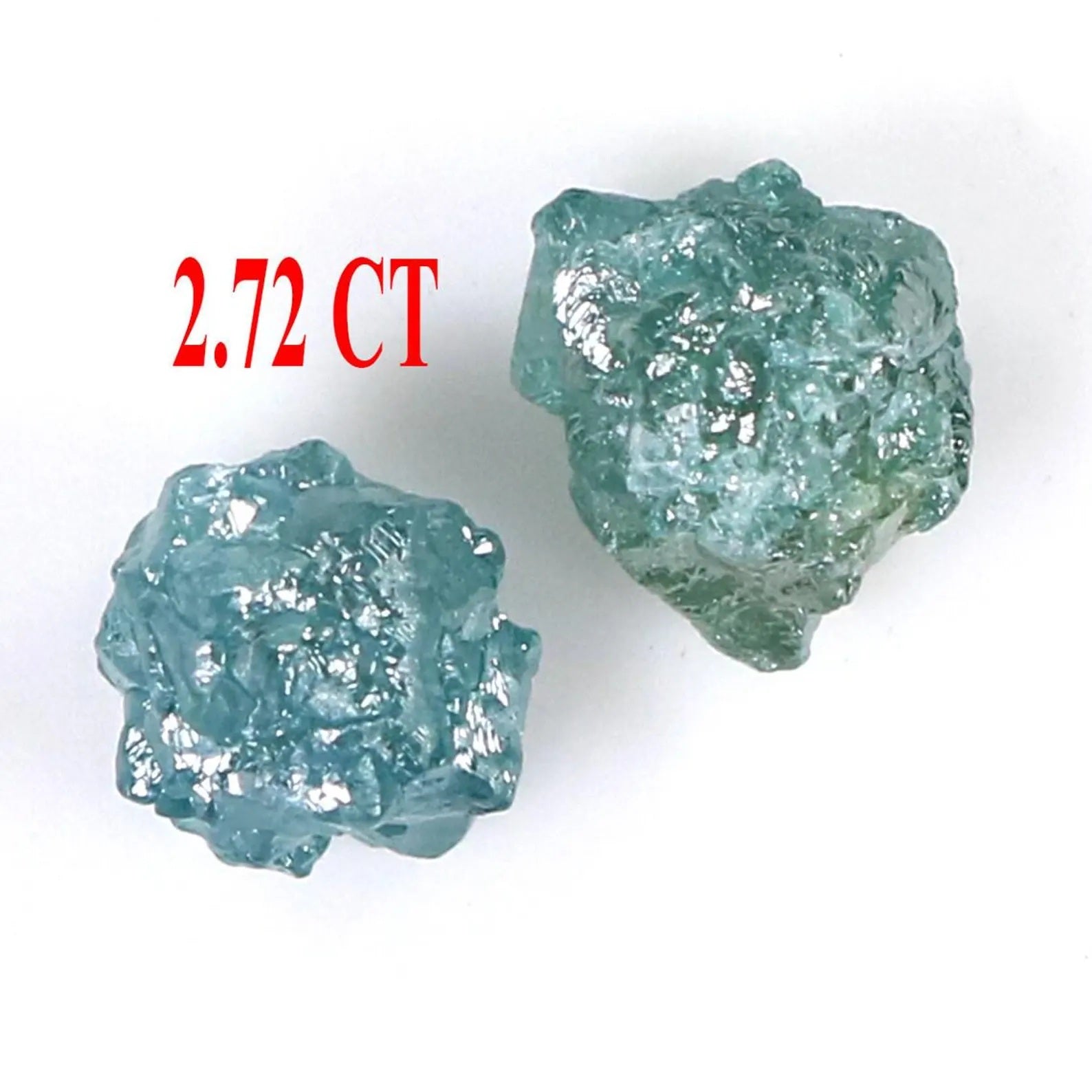 2.72 CT Natural Loose Rough Shape Diamond Blue Color Rough Irregular Cut Diamond 6.55 MM Natural Loose Diamond Rough Uncut Diamond NQ441