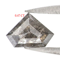 Natural Loose Shield Diamond, Salt And Pepper Shield Diamond, Natural Loose Diamond, Shield Rose Cut Diamond, 0.47 CT Shield Shape KR2707