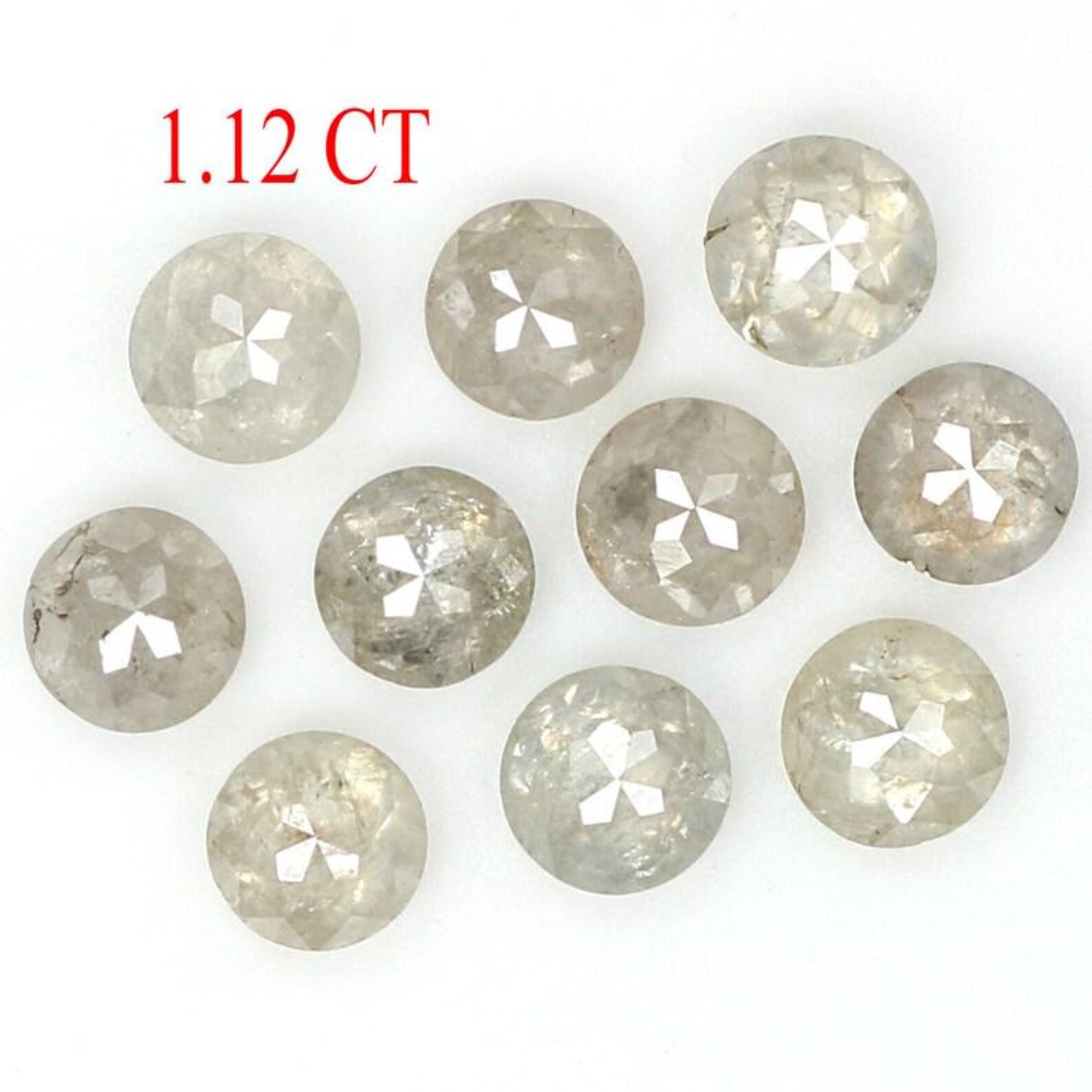 1.12 CT Natural Loose Round Shape Diamond Salt And Pepper Round Cut Diamond 2.70 MM Natural Diamond Grey Color Round Rose Cut Diamond NQ1655