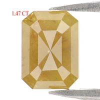 Natural Loose Emerald Diamond, Yellow Color Emerald Diamond, Natural Loose Diamond, Emerald Cut Diamond, 1.47 CT Emerald Shape Diamond L2948