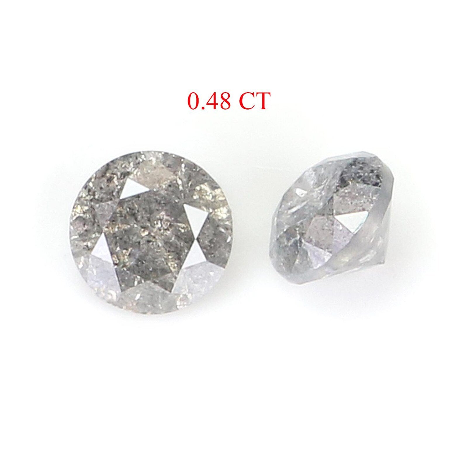 0.48 CT Natural Loose Round Shape Diamond Salt And Pepper Round Cut Diamond 3.90 MM Natural Loose Diamond Round Brilliant Cut Diamond NQ2411