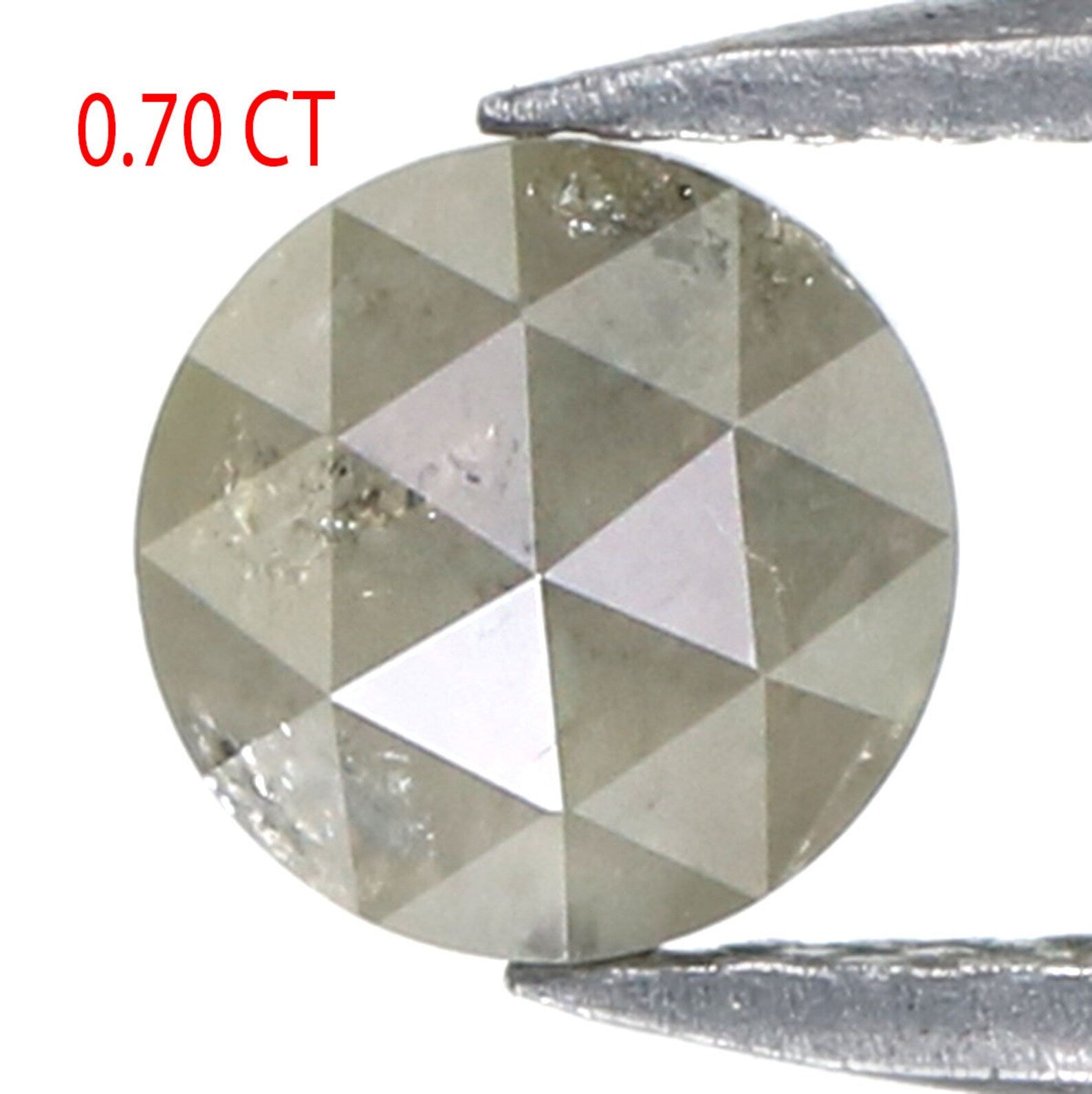 0.70 CT Natural Loose Round Rose Cut Diamond Grey Color Round Cut Diamond 5.20 MM Natural Loose Diamond Round Rose Cut Shape Diamond N8918
