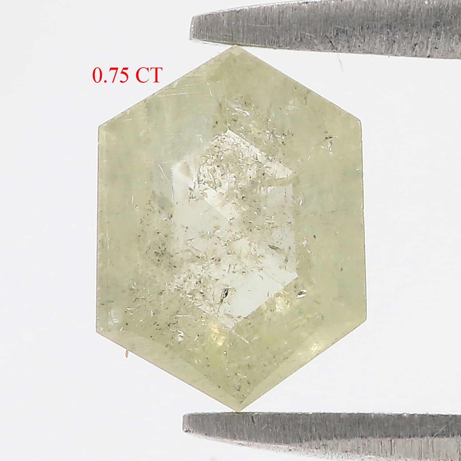 0.75 Ct Natural Loose Hexagon Shape Diamond Grey Hexagon Diamond 7.50 MM Natural Loose Grey Color Diamond Hexagon Rose Cut Diamond QK2097