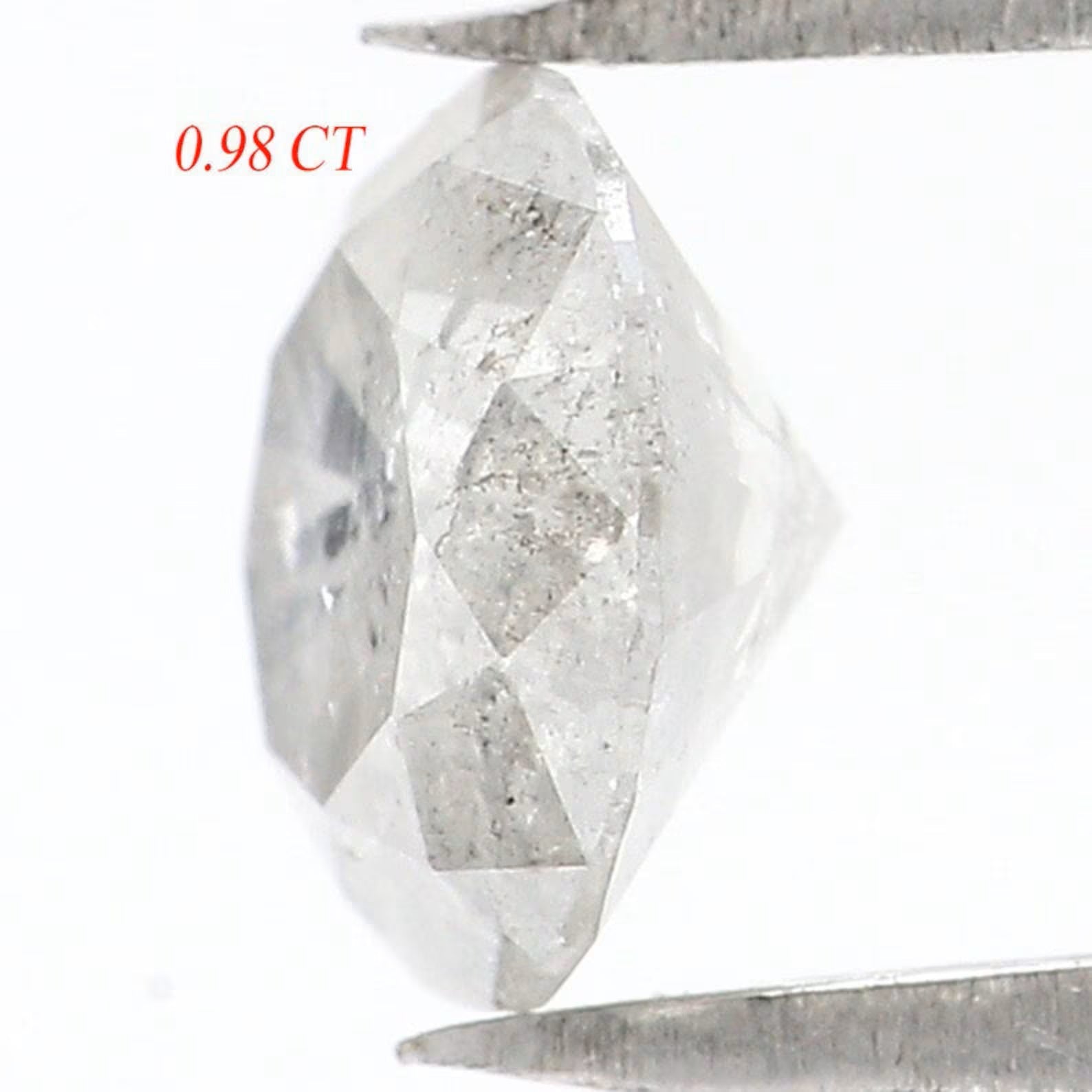 0.98 CT Natural Loose Round Shape Diamond White Milky Grey Color Round Cut Diamond 6.40 MM Natural Loose Round Brilliant Cut Diamond QN9104