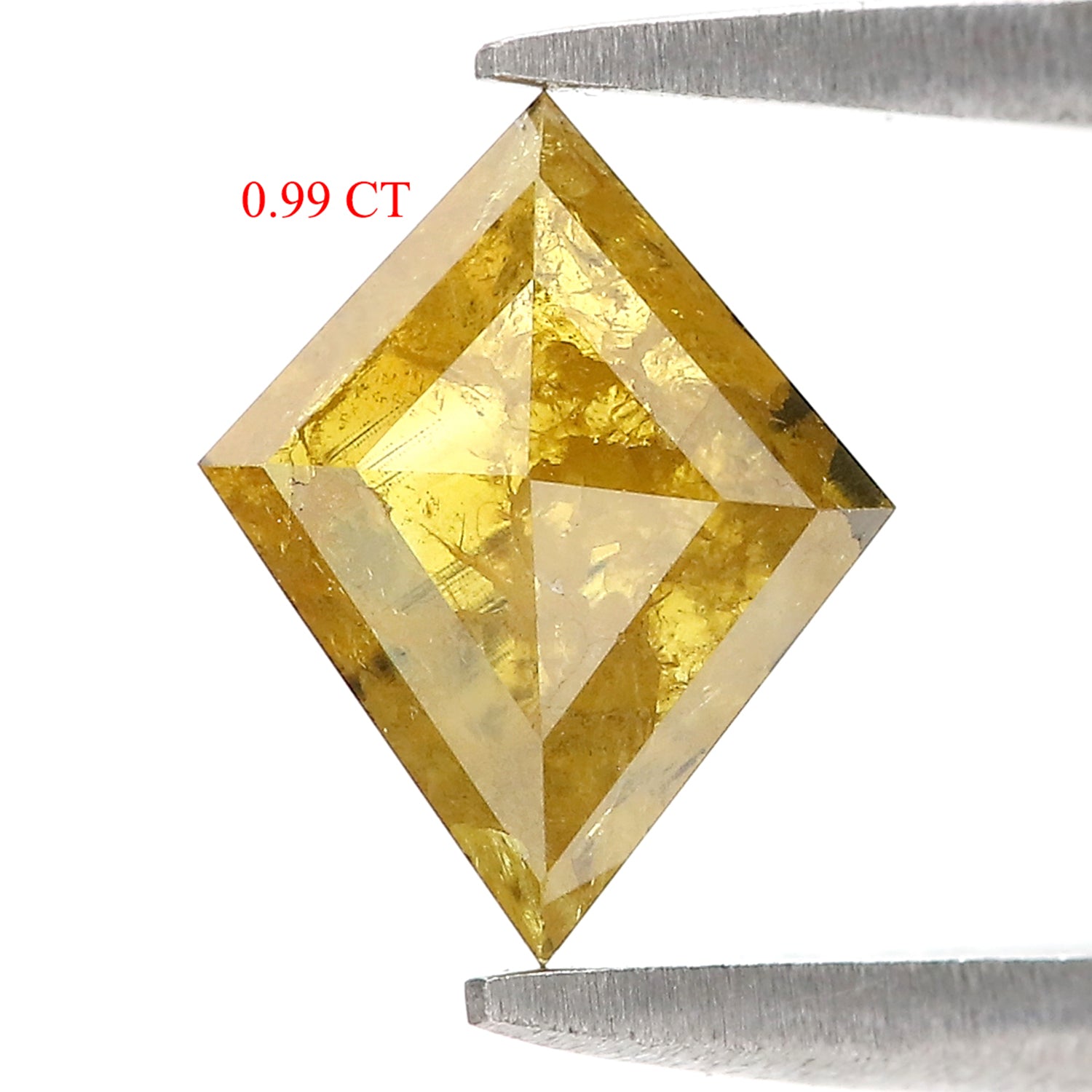 0.99 CT Natural Loose Kite Shape Diamond Yellow Color Kite Diamond 9.10 MM Natural Loose Yellow Color Diamond Kite Rose Cut Diamond N2662