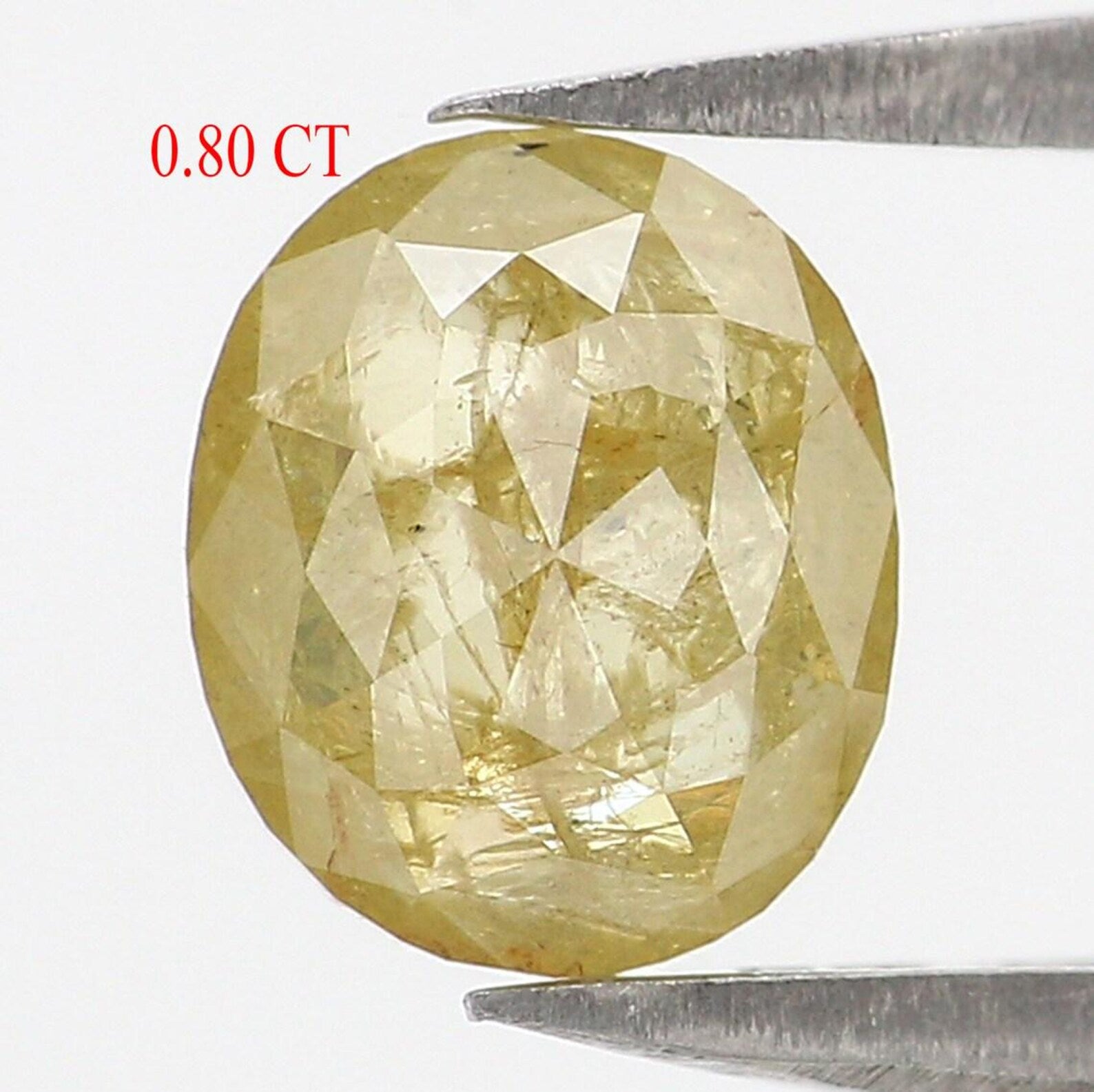 0.80 CT Natural Loose Oval Shape Diamond Yellow Color Oval Diamond 6.50 MM Natural Loose Diamond Yellow Color Oval Rose Cut Diamond NQ317