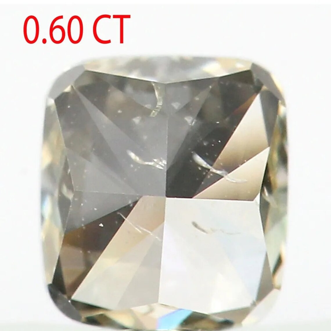 0.60 Ct Natural Loose Cushion Diamond Light Yellow Color Diamond 4.70 MM Natural Diamond Yellow Color Cushion Brilliant Cut Diamond QN9833