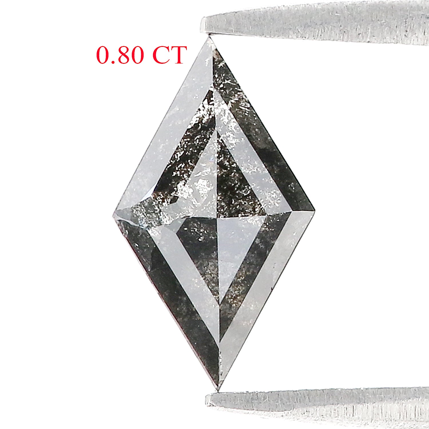 0.80 CT Natural Loose Kite Shape Diamond Salt And Pepper Kite Diamond 10.50 MM Natural Loose Black Grey Color Kite Rose Cut Diamond L3445
