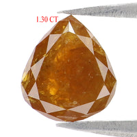Natural Loose Pear Diamond, Brown Color Pear Diamond, Natural Loose Diamond, Pear Rose Cut Diamond, Pear Diamond, 1.30 CT Pear Shape L8239