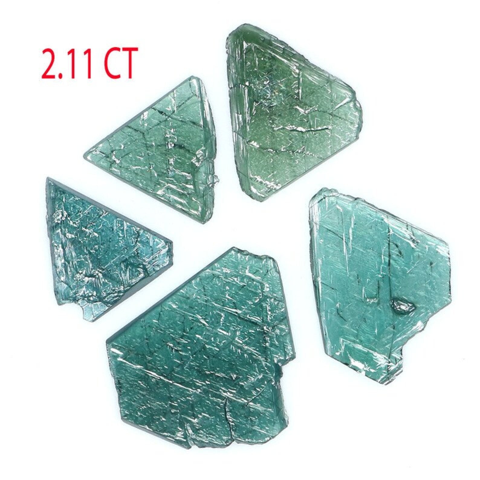 2.11 CT Natural Loose Slice Shape Diamond Blue Color Slice Diamond 7.50 MM Natural Slice Diamond Irregular Cut Slice Shape Diamond NQ367